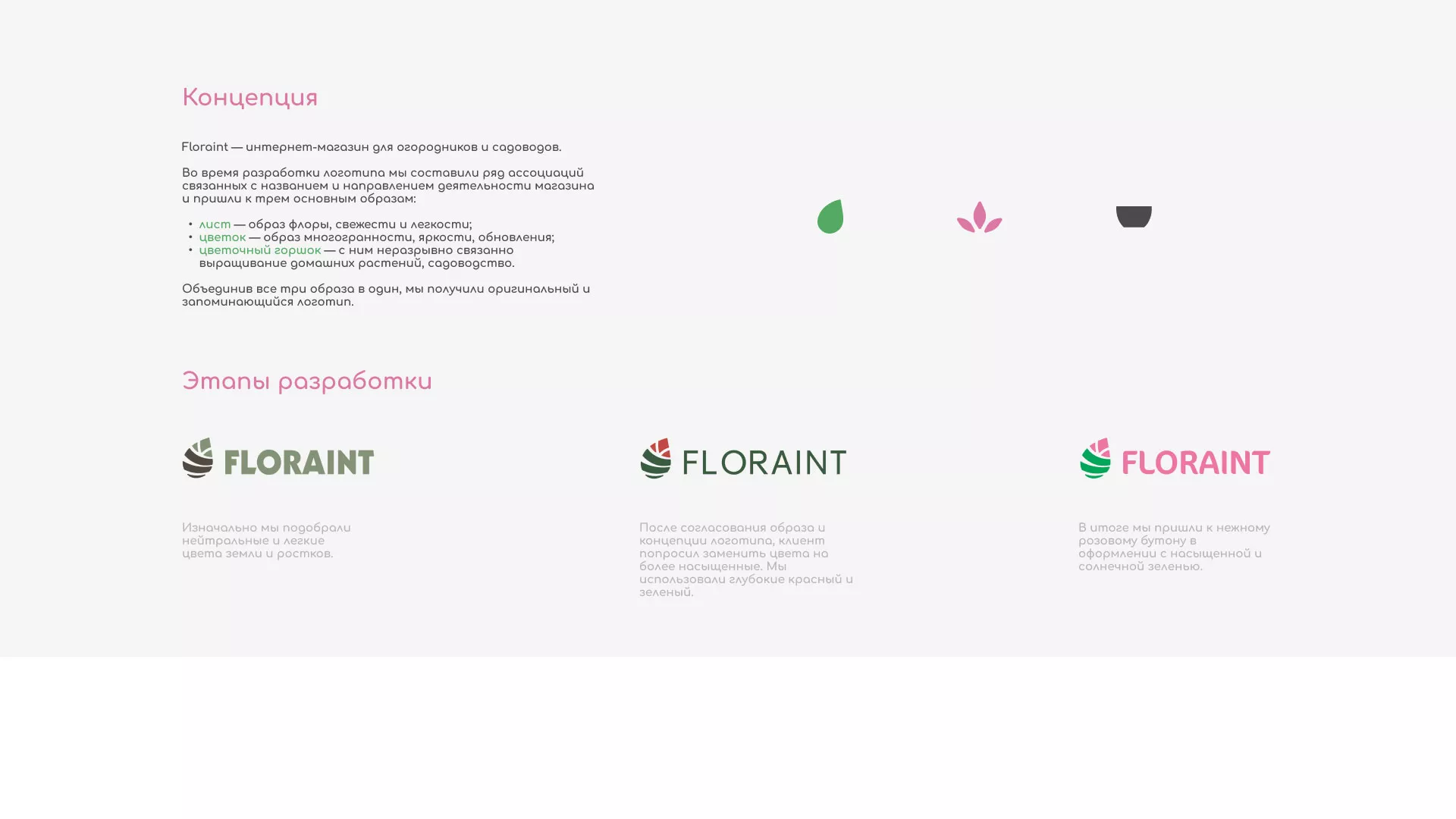 Создание логотипа и интернет-магазина «FLORAINT» в Калининске
