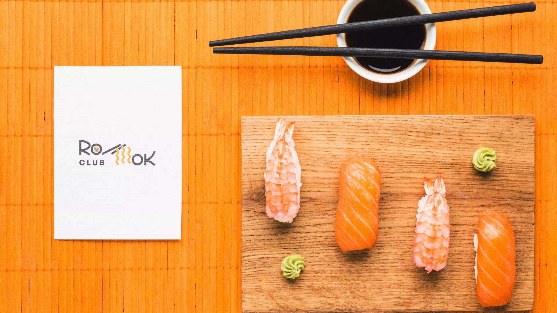 Создание логотипа суши-бара «Roll Wok Club» в Калининске